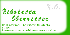 nikoletta oberritter business card